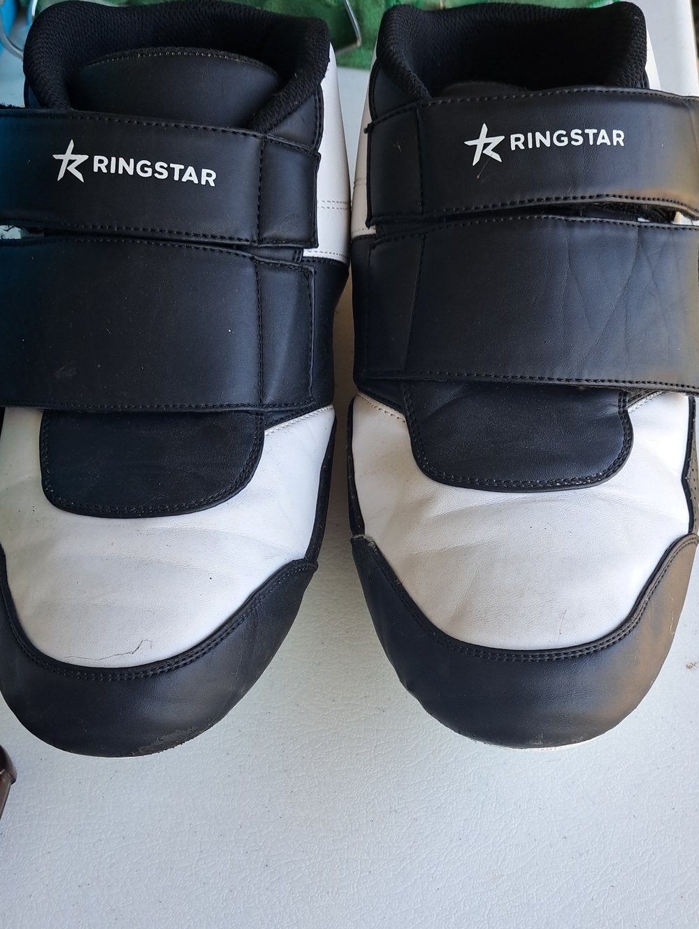 RingStar Black & White Strap Martial Arts Shoes